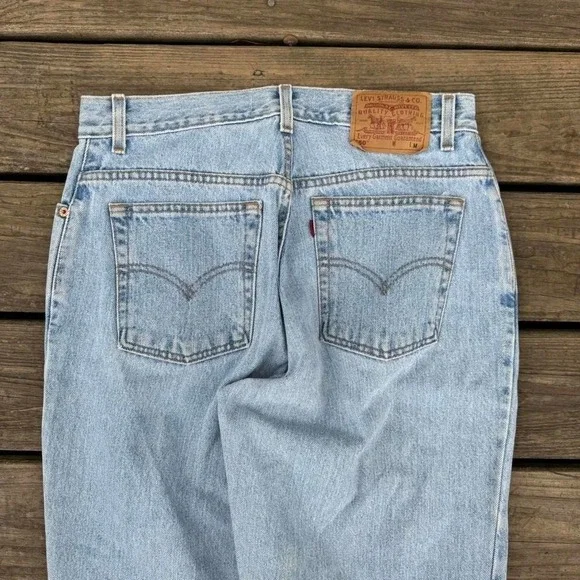 The Series NY Custom Reworked Floral Design Paper Tag Levi's 550 Mom Style Jeans - Picture 5 of 7